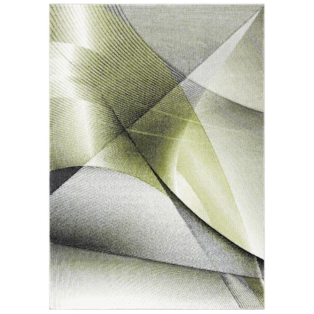 Safavieh Modern Hollywood Rectangle Area RugGrey & Green 6 ft.7 in. x 9 ft. HLW715Y-6